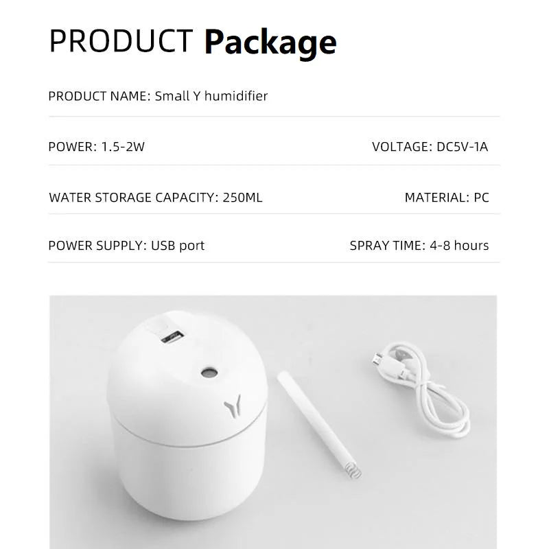 Mini Humidificador USB Portátil – Silencioso y Aromático