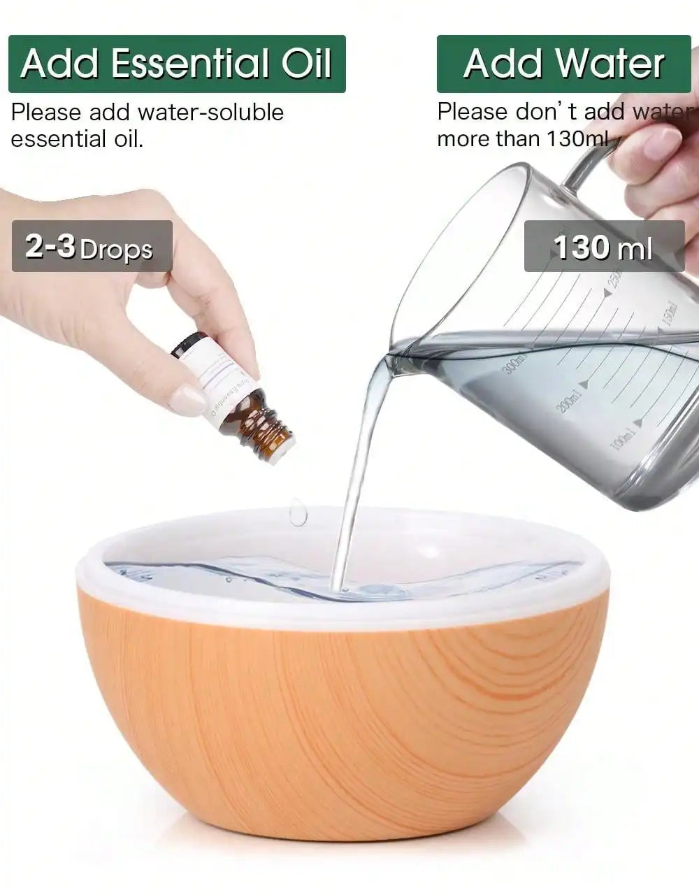 Humidificador Aromático Estilo Madera – Ultrasilencioso y Decorativo