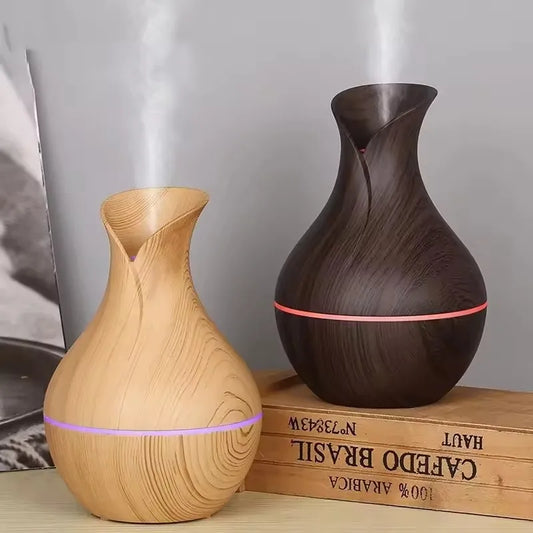 Humidificador Aromático Estilo Madera – Ultrasilencioso y Decorativo