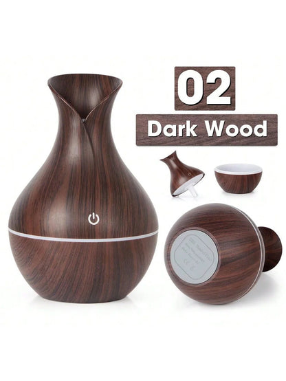 Humidificador Aromático Estilo Madera – Ultrasilencioso y Decorativo